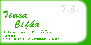 timea cifka business card